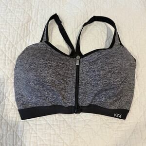 VICTORIA'S SECRET Women’s Sport Bra Gray Sz 32DD Athletic Running Jogging Sporty